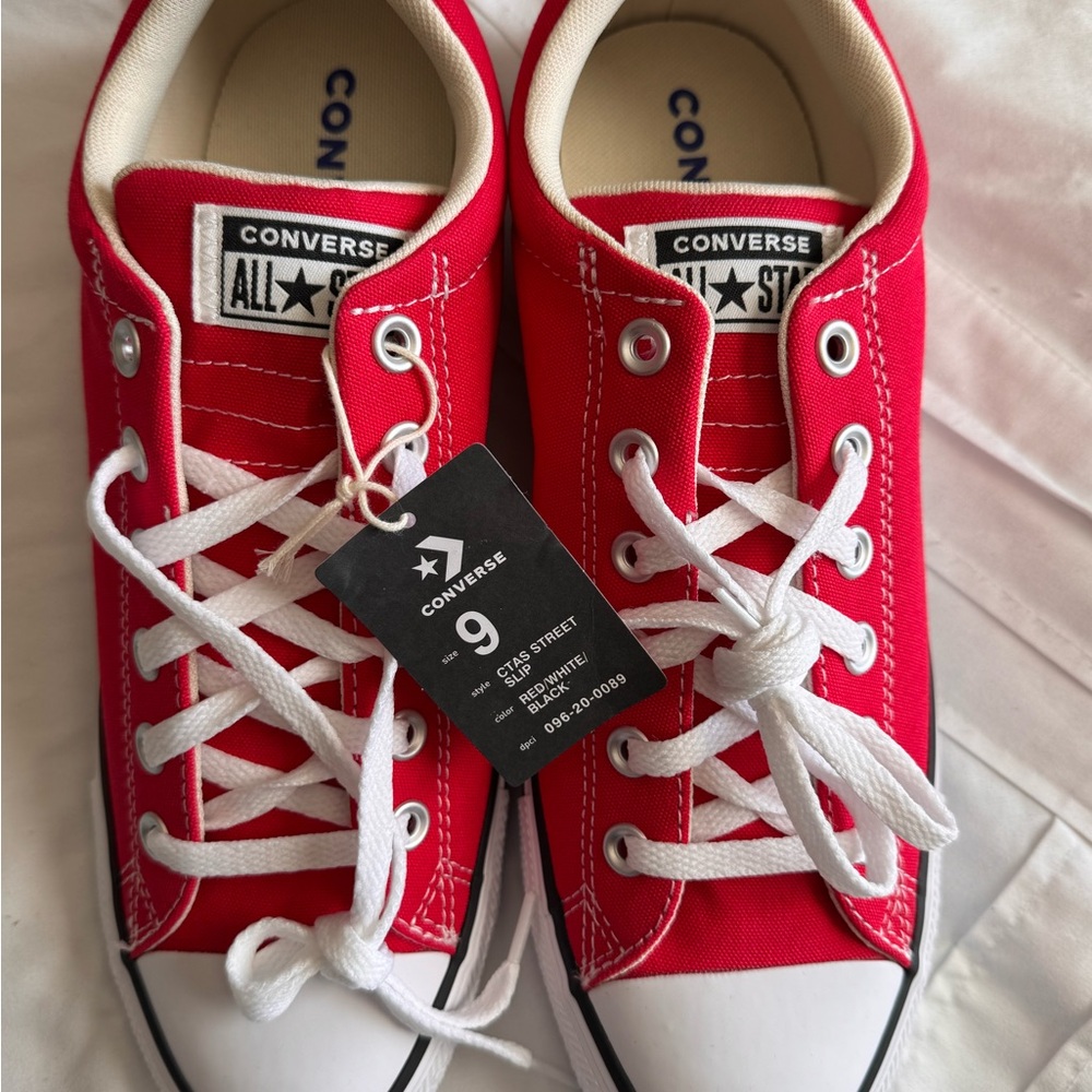 Converse Red and White Sneakers